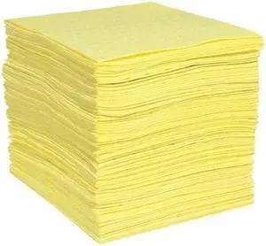 SPILLTECH YPF100H Sorbent Pad, Harsh Chemicals, 26 gal Vol Absorbed per Pkg, 15