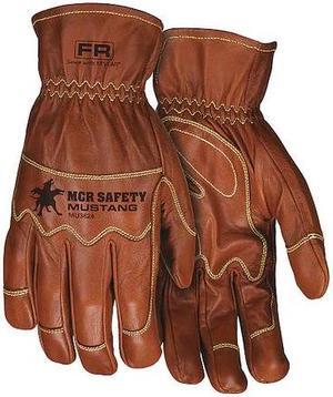 MCR SAFETY MU3624M Leather Drivers Gloves, Goatskin ( Double Palm ), Shirred