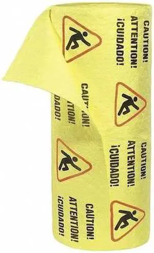 SPILLTECH YRZ150M Sorbent Roll, 46 gal, 30 in x 150 ft, Universal, Yellow,