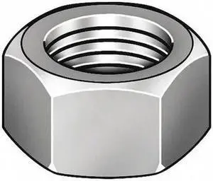 ZORO SELECT 319750-PG 1-3/8"-12 Grade 2 Zinc Plated Finish Carbon Steel Hex