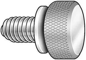 ZORO SELECT WFTSSS19 Thumb Screw, 1/4"-20 Thread Size, Round, Plain 18-8
