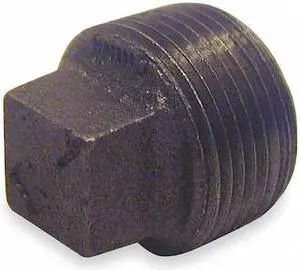 ZORO SELECT 5P544 Square Head Plug Square Head Plug, 3/4" Pipe, MNPT, Malleable