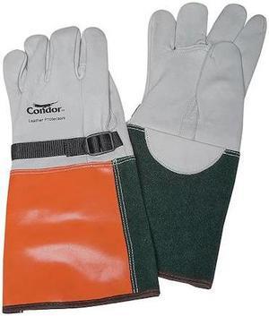 CONDOR 4FPG4 Elec. Glove Protector,9,Wht/Org/Grn,PR