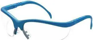 CONDOR 4VAZ1 Nome, Safety Glasses, Anti-Scratch, Clear Lens, Blue Frame,