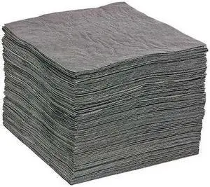 SPILLTECH GPF200S Sorbent Pad, 28 gal, 15 in x 19 in, Universal, Gray,