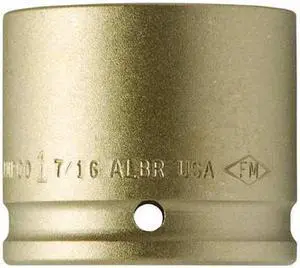 AMPCO SAFETY TOOLS I-1/2D1-1/2 1/2 in Drive Impact Socket 1 1/2 in Size Hex