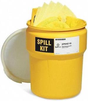 SPILLTECH SPKHZ-10 Spill Kit, 10 gal Volume Absorbed per Kit, 10 gal Capacity,