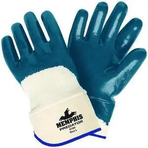 MCR SAFETY 9760S 11" Chemical Resistant Gloves, Nitrile, S, 12PK