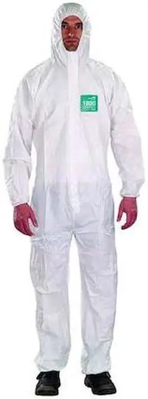 ANSELL WH18-B-92-111-06 Hooded Coverall,Bound,Elastic,2XL,PK25