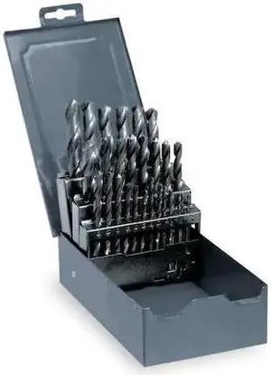 WESTWARD 4UM92 Jobber Drill Set,29 PC,HSS,118 Deg