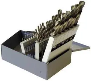 CHICAGO-LATROBE 47925 135 Degree Heavy-Duty Cobalt Jobber Length Drill Set