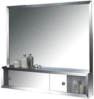 KETCHAM 2432CB 24" x 32" Surface Mounted SS Framed Cosmetic Box with Mirror
