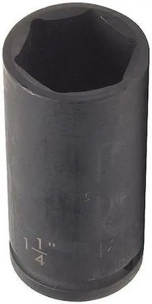 WESTWARD 4LXJ3 WESTWARD 1/2 in Drive Impact Socket Deep Socket, Black Oxide,