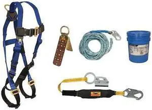CONDOR 45J298 Roofer's Fall Protection Kit, Universal, 310 lb., Mating Chest/