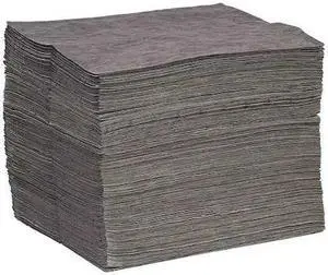 SPILLTECH GPB200S Sorbent Pad, 31 gal, 15 in x 19 in, Universal, Gray,