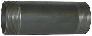 ZORO SELECT 1LMU7 2" x 2-1/2" Black Pipe Nipple Sch 80