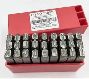 ZORO SELECT 20Y585 Hand Stamp,1/4 In,Letter Set