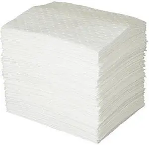 CONDOR 436M85 Sorbent Pad, 26 gal, 15 in x 19 in, Universal, White, 100 PK