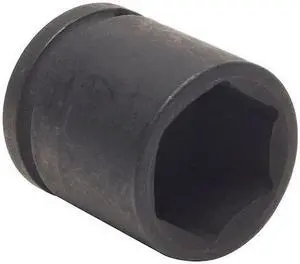 WESTWARD 5DFP8 WESTWARD 1/2 in Drive Impact Socket Standard Socket, Black
