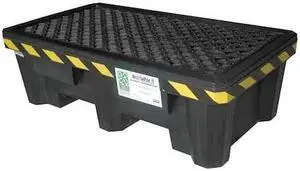 ULTRATECH 2504 Spill Pallet, 66 gal Spill Capacity, 2 Drums, 1,500 lb Load