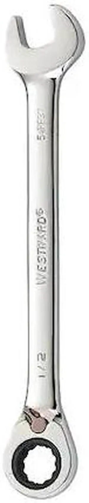 WESTWARD 54PP37 Ratcheting Wrench, Combination, SAE, 1/2"