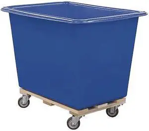 ROYAL BASKET TRUCKS G06-BLX-PTA-4UNN Cube Truck,1/4 cu. yd.,600 lb. Cap,Blue