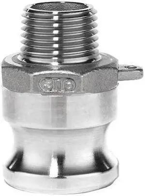 USA INDUSTRIALS BULK-CGF-321 Cam and Groove Fitting, 304SS, F, 3/4" Adapter x