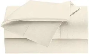 MARTEX 1S49685 Sheet,XL Queen,Bone,93" W,115" L,PK6