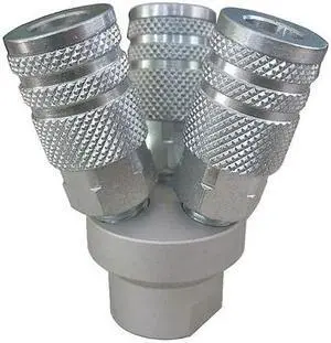 SPEEDAIRE 22YK99 Air Gun Manifold,1/4 FNPT,Industrial
