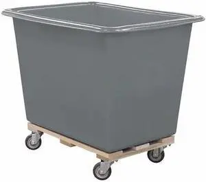 ROYAL BASKET TRUCKS G06-GRX-PTA-4UNN Cube Truck,1/4 cu. yd.,600 lb. Cap,Gray