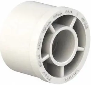 ZORO SELECT 437248 PVC Reducing Bushing, Spigot x Socket, 2 in x 3/4 in Pipe