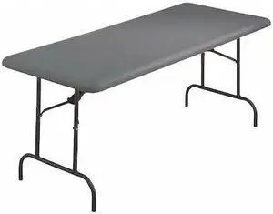 ICEBERG 65527 Rectangle IndestrucTableÃÂ® Commercial Folding Table , Charcoal