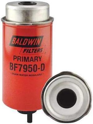 BALDWIN FILTERS BF7950-D Fuel Filter, 7 21/32 in Length, 3 1/2 in Outside Dia