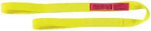 LIFT-ALL EE2804NFX12 Web Sling, Type 3, 12 ft L, 4 in W, Nylon, Yellow