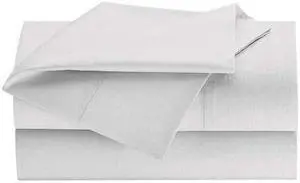 MARTEX 1A30168 Pillowcase, Queen, White, 44" W, 39" L, PK12