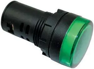 DAYTON 22NY98 Raised Indicator Light,22mm,24V Green