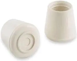 ZORO SELECT 6J564 Protective Leg Tips,Slip-On,Round,PK24