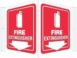 CONDOR 480Z35 High Visibility Safety Sign, 6 in Height, 8 1/2 in Width, PETG,