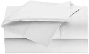 MARTEX 1A38666 Flat Sheet,Twin,69" W,108" L,PK6