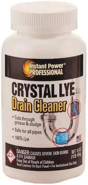 INSTANT POWER PROFESSIONAL 8886 Crystal Lye Drain Opener,1 lb.,Odorless