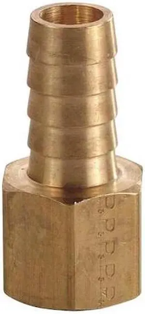 ZORO SELECT 6AFN3 Barbed Hose Fitting, Straight, 3/8 in Hose ID, Hose Barb x
