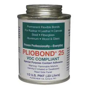 PLIOBOND PBC-25-LV Contact Cement, 25 Series, Tan, 0.5 pt, Can PLIOBOND PBC-25-LV Contact Cement, 25 Series, Tan, 0.5 pt, Can