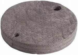 SPILLTECH GTOP Sorbent Pad, Universal, 8 gal Vol Absorbed per Pkg, 22 in Dia.,