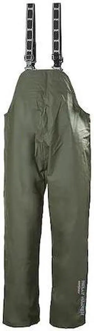 HELLY HANSEN 70529_480-6XL Rain Bibs,PVC/Polyester,Army Green,6XL