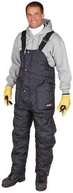 REFRIGIWEAR 0385RNAVSML Bib Overalls,Navy,Size 30x29-1/2 In.
