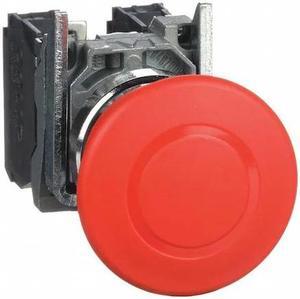 SCHNEIDER ELECTRIC XB4BT845 Emergency Stop Push Button, 22 mm, 1NO/1NC,
