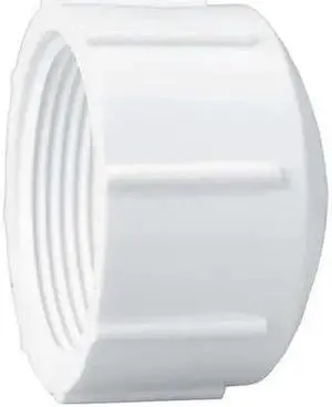ZORO SELECT 448020 PVC Cap, FNPT, 2 in Pipe Size