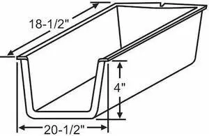 ZORO SELECT 45-90 Drawer Insert,20-1/2" W x 18-1/2" D