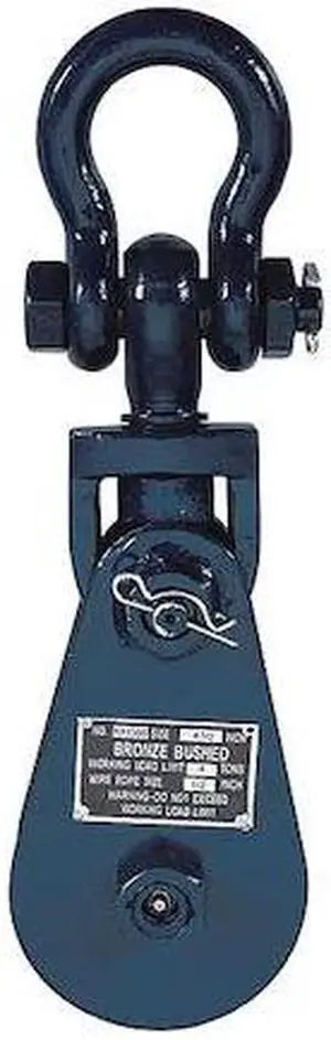 B/A PRODUCTS CO 6I-SW4T Snatch Block, Wire Rope, 1/2 in Max Cable Size, 8,000
