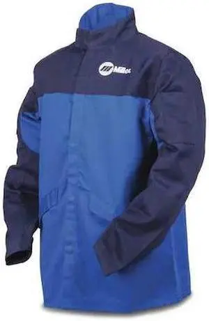 MILLER ELECTRIC 258098 ArcArmor Welding Jacket,Royal/Nvy,Ctn INDURA,L
